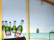 Wandmalerei, Wandbemalung, Wandgemälde, Hallenbemalung, Wandbild, Strandbild, Strand, Beachhalle, Fassadenmalerei, Fassadenbilder, Strandlandschaft, Airbrushdesign, smart art, Airbrusher Martin Dippel, Hamburg, Berlin, Ruhrgebiet